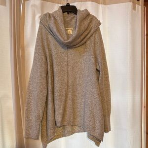 Kaisely Light Gray Cowl Neck Sweater